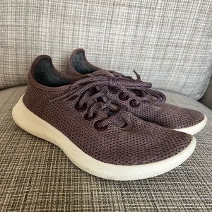 Allbirds: Plum Knit Lace-Up Sneakers: Size W6